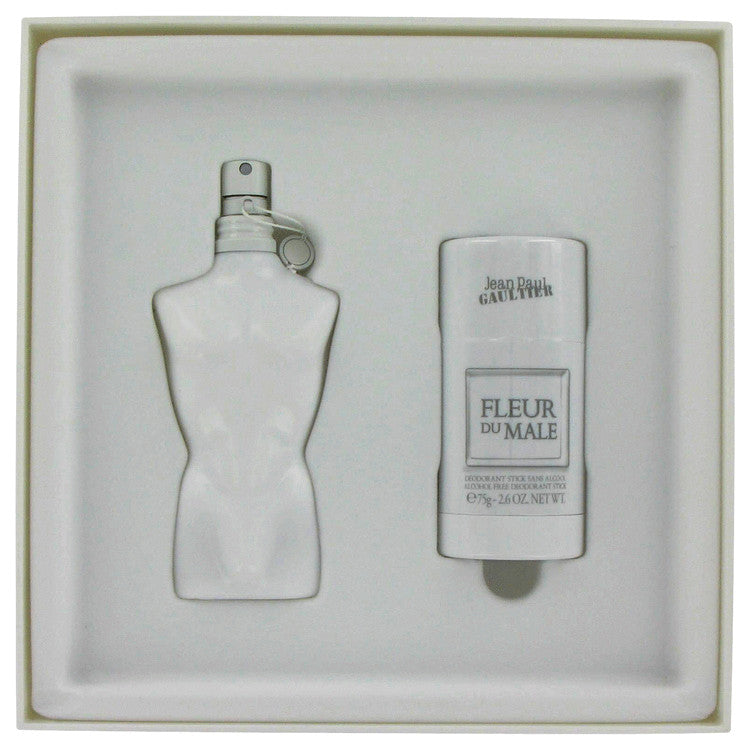 Fleur Du Male by Jean Paul Gaultier Gift Set -- 2.5 oz Eau De Toilette Spray + 2.6 oz Deodorant Stick for Men