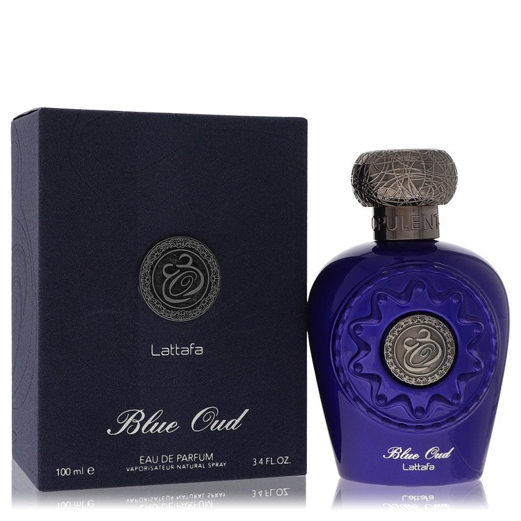 Lattafa Blue Oud by Lattafa Eau De Parfum Spray (Unisex) 3.4 oz for Men