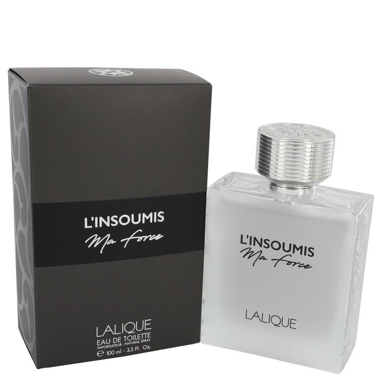 L'Insoumis Ma Force by Lalique Eau De Toilette Spray 3.3 oz for Men