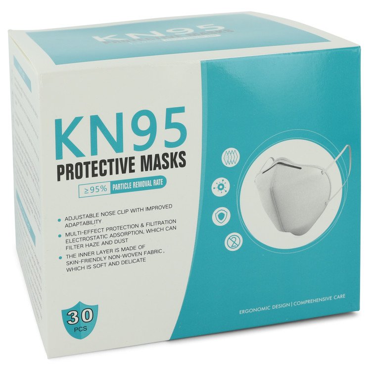KN95 Mask by KN95 Thirty (30) KN95 Masks, Adjustable Nose Clip, Soft non-woven fabric, FDA and CE Approved (Unisex) 1 size for Women