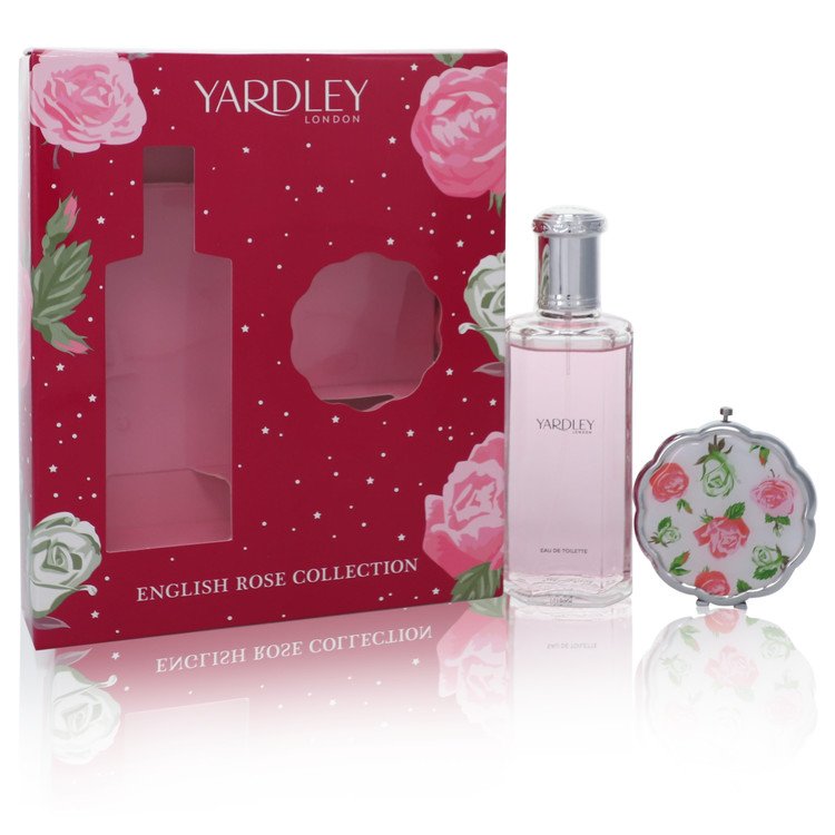 English Rose Yardley by Yardley London Gift Set -- 4.2 oz Eau De Toilette Spray + Compact Mirror for Women
