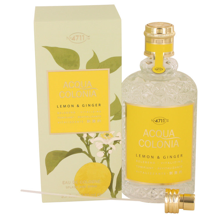 4711 ACQUA COLONIA Lemon & Ginger by 4711 Eau De Cologne Spray (Unisex unboxed) 5.7 oz for Women