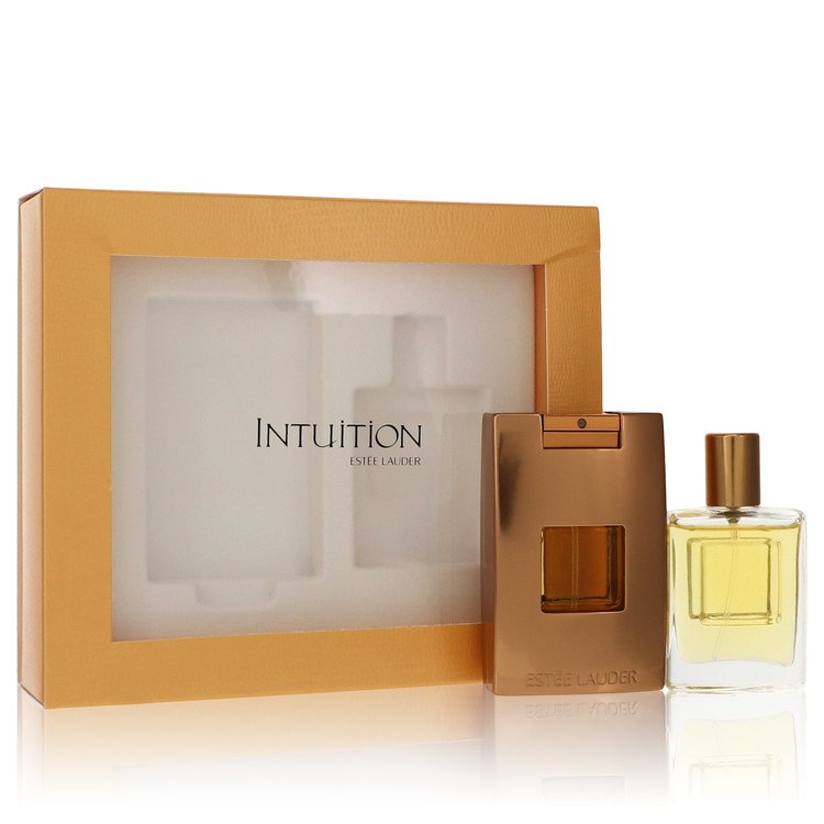 Intuition by Estee Lauder Gift Set -- .5 oz Refillable Portable Fragrance Spray + .5 oz Refill for Women