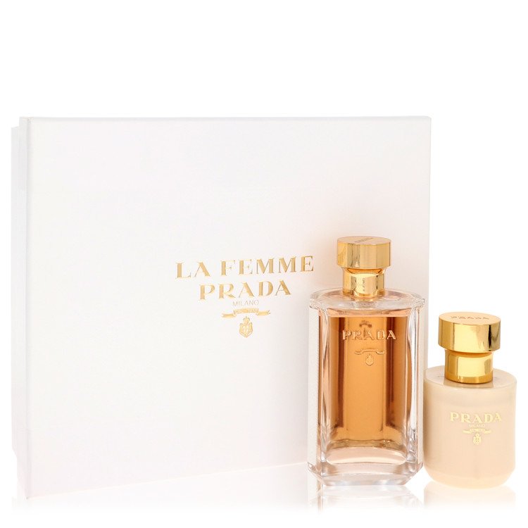 Prada La Femme by Prada Gift Set -- 3.4 oz Eau De Parfum Spray + 3.4 Satin Body Lotion for Women