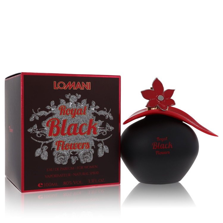 Lomani Royal Black Flowers by Lomani Eau De Toilette Spray 3.4 oz for Women