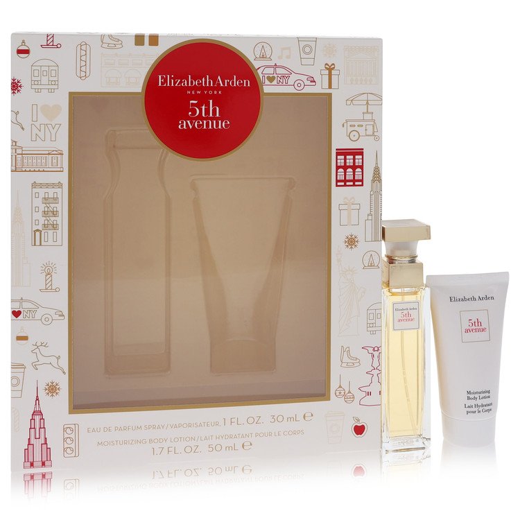 5TH AVENUE by Elizabeth Arden Gift Set -- 1 oz Eau De Parfum Spray + 1.7 oz Body Lotion for Women