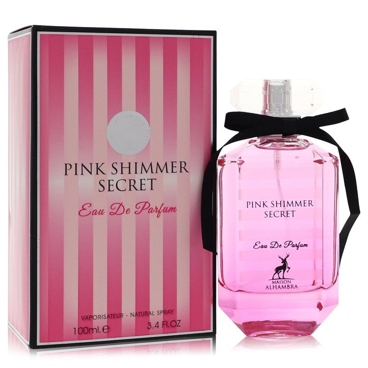 Pink Shimmer Secret by Maison Alhambra Eau De Parfum Spray 3.4 oz for Women