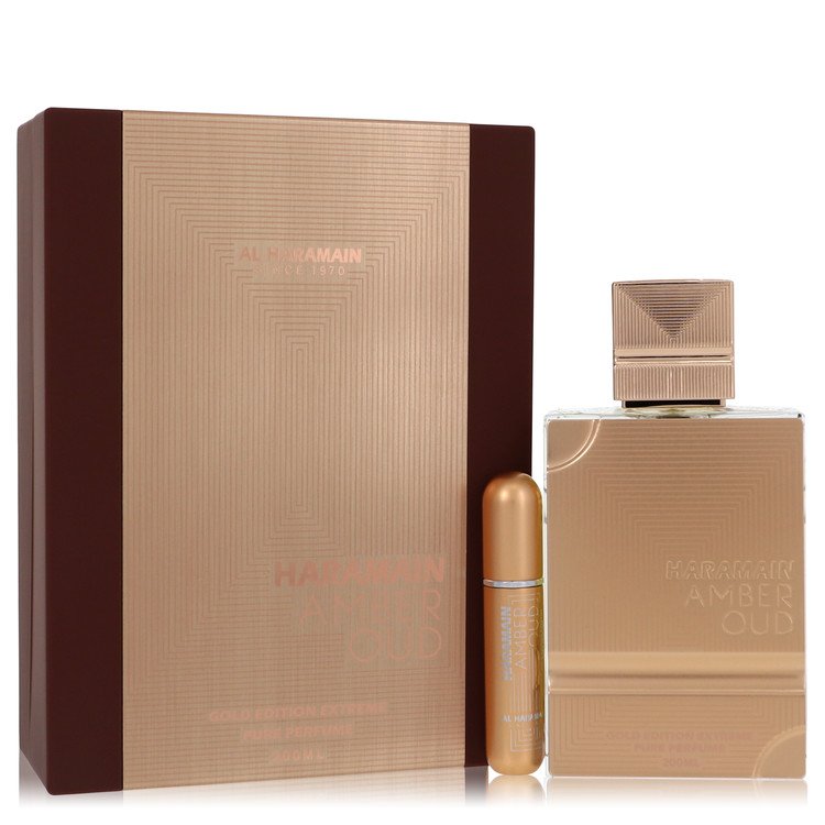 Al Haramain Amber Oud Gold Edition Extreme by Al Haramain Gift Set 6.7 oz 6.7 Pure Perfume Spray + 0.34 oz Refillable Spray for Women
