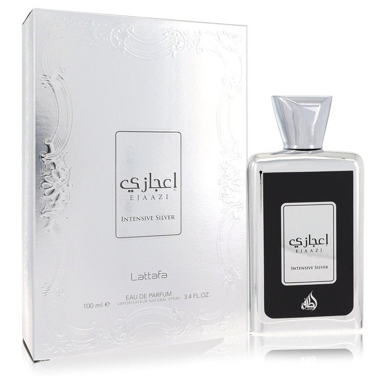 Lattafa Ejaazi Intensive Silver by Lattafa Eau De Parfum Spray (Unisex) 3.4 oz for Women